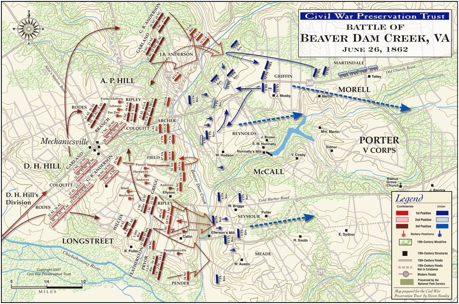 Battle Mechanicsville Virginia Battlefield Map.jpg